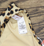 Andie Womens Swim Eco Nylon Bikini Top AT332 Cheetah Brown Multi M