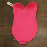 Anne Cole Womens Twist-Front Ruched One-Piece Swimsuit MYMO00501 Pink Glow 14