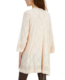 Ak Anne Klein Womens Stitch-Detail Kimono Cardigan 10831944