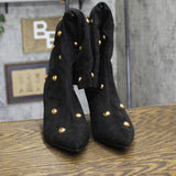 A New Day Studded Faux Suede Mid-Calf Boots 94568942 Jet Black / Gold 7.5M