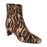 A New Day Womens Tigris Boots Block Heel Ankle Tiger Print Brown Multi 7.5M