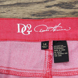 DG2 Womens Classic Stretch Boot-Cut Jean 727412 Red 14