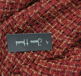 Jessica Howard Womens Petite Tweed Embellished Shift Dress Red / Gold 14P