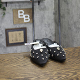 A New Day Womens Katia Heels Satin Rhinestone Mules 94663377 Black 6M