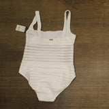 Lauren Ralph Lauren Square Neck Over-the-Shoulder One-Piece Swimsuit White 8