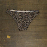 Shade And Shore Jacquard Textured High Leg Extra Cheeky Bikini Bottom Brown L