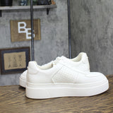 Steve Madden Womens Faux Leather Lifestyle Casual Low Top Sneakers White 9M