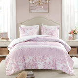 Intelligent Design Romantic Floral & Paisley 3-Piece Pink Floral Full / Queen