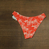 Roxy Womens Cheeky Low-Rise Bikini Bottom 434002104 Red Palm Mulyi XL