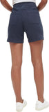 Nautica Women's Pull On Twill Tummy Control Shorts 1745029 Navy Blue M