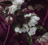 SLNY Womens Embellished Sheath Velvet Floral Print Dress Magenta Purple Multi 14