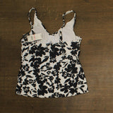 Island Escape Monterey Printed Tankini Swim Top N760933 Black / White 10