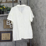 Roxy Womens Dalia Beach Crochet Shirt Dress ERJX603420 Egret Off White M