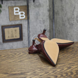 A New Day Samantha Slingback Kitten Heels 94462862 Burgundy Red 6.5M
