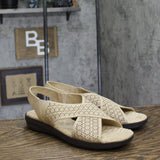 Easy Street Womens Claudia Slingback Sandals Comfort Wave CLAUD Sand Brown 11M