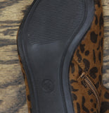 A New Day Mid-Calf Cone Heel Boots with Side Zip Leopard Light Brown 7.5M