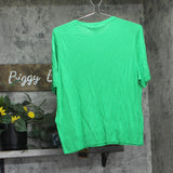 Calvin Klein Gauge Short-Sleeve Lightweight Viscose Sweater Blossom Green XL