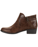 Sun + Stone Womens Adelinee Double Zip Ankle Booties Brown 6M