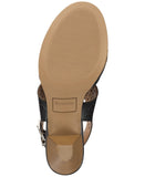 Style & Co. Womens Block Heel Hazleyy Dress Sandals Black / Brown 6.5M