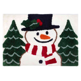 Avanti Snowman Christmas Bath Rug Mat 14172J WHT White 20x30