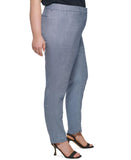 Calvin Klein Plus Mid-Rise Cropped Ankle Pants X25P5063 Limoges Multi Blue 22W