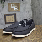 Goodfellow & Co Mens Alfred Slip On Faux Leather Sneaker Loafers Navy Blue 9