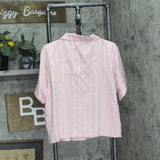 Flora by Flora Nikrooz Nicola Stripe Charm Notch Pajama Set Pink Stripe XL