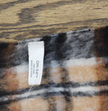 On 34th Womens Brushed Plaid Blanket Wrap Fuzzy MO9742505 Black Neutral