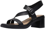 Clarks Strappy Block Heel Jaylan Sol Sandal 26186890 Black 7.5W