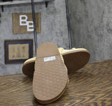 Arezzo Womens Mila Slip-On Flatform Sandals Natural Brown 7.5M