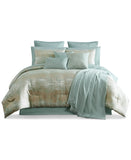 Hallmart Vida 11 Piece Comforter Set 90559 Blue Green Lurex Queen