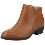Journee Collection Womens Solarah Pull-on Ankle Bootie Block Heel Tan Brown 7.5M