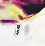 DKNY Crossover Ruched One-Piece Swimsuit Vertical Port Wave Purple Multi L