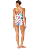 Anne Cole Women’s V-Wire One Piece Swimsuit Watercolor Paisley White Multi 8
