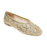 A New Day Womens Sammie Shoes Sequin Ballet Flats 94685483 Gold Yellow 6M