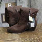 Universal Thread Patsy Tall Fringe Western Boots Cowgirl Chocolate Brown 6.5M`
