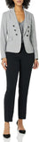 Le Suit Women's Glen Slim Suit Pants 50042011 Black 4