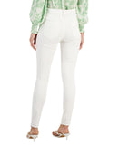INC International Concepts Mid-Rise Denim Ripped Distressed Skinny Jeans White 8