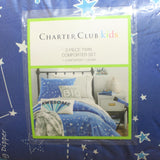 Charter Club Boys Starry Sky 2-Piece Comforter Set Blue Multi Twin / Twin XL
