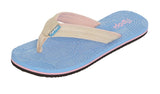 Floopi Women Durable EVA Floral Textured Flip Flops Blue 6M