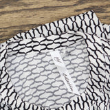 Ny Collection Womens Petites Button Down Crew Neck Blouse White Black Justin LP