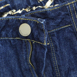 Seven7 Women's Denim Frayed Hem Slim Fit Weekend Short MY3324GL Gloss Blue 6