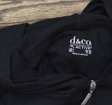 Denim & Co. Active Waffle Knit Zip Front Hooded Jacket A698025 Black L