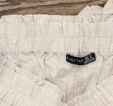 Black Tape Plus Size Cropped Linen Blend Wide-Leg Pants Sand Dollar Brown 1X