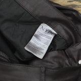 NYDJ Size Marilyn Coated High Rise Straight Leg Jeans Cordovan Purple Brown 18W