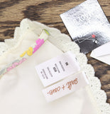 Salt + Cove Juniors Crochet Halter Triangle Bikini Top Cream Off White XS