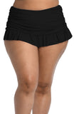 La Blanca Womens Island Goddess Skirted Swimsuit Bikini Bottom Black 18W