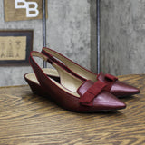 Bandolino Womens Low Block Heel Ribbon BDYESMINNA Sandals Maroon Red 6M