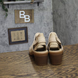 Clarks Emily2 Mist Block Heel Sandal 26181676 Sand Nubuck Brown 8W