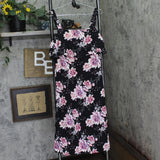 Ny Collection Wide-Strap Sundress with Flounce Overlay Bodice Black Multi S